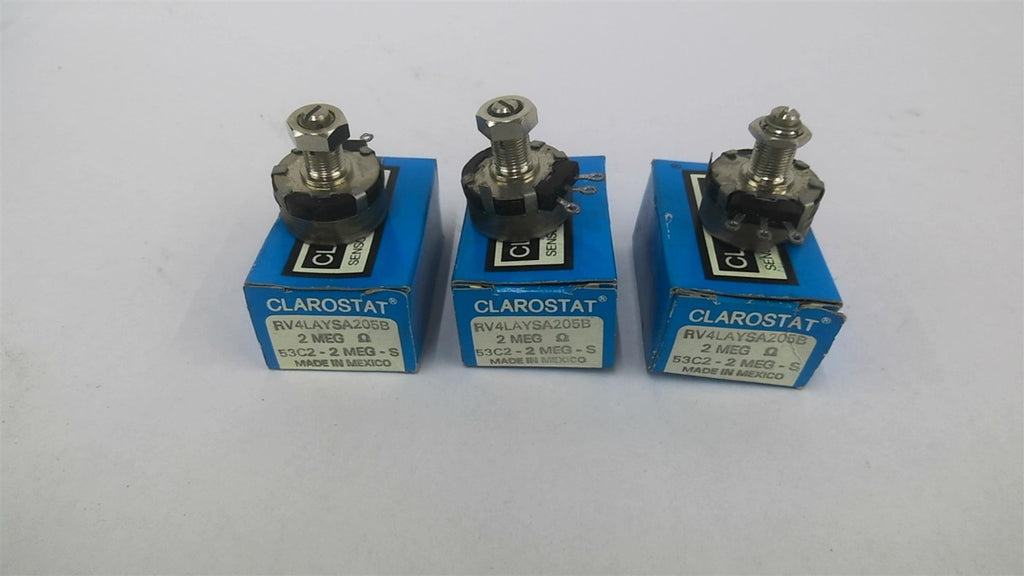 Clarostat RV4LAYSA205B Potentiometer Lot Of 3