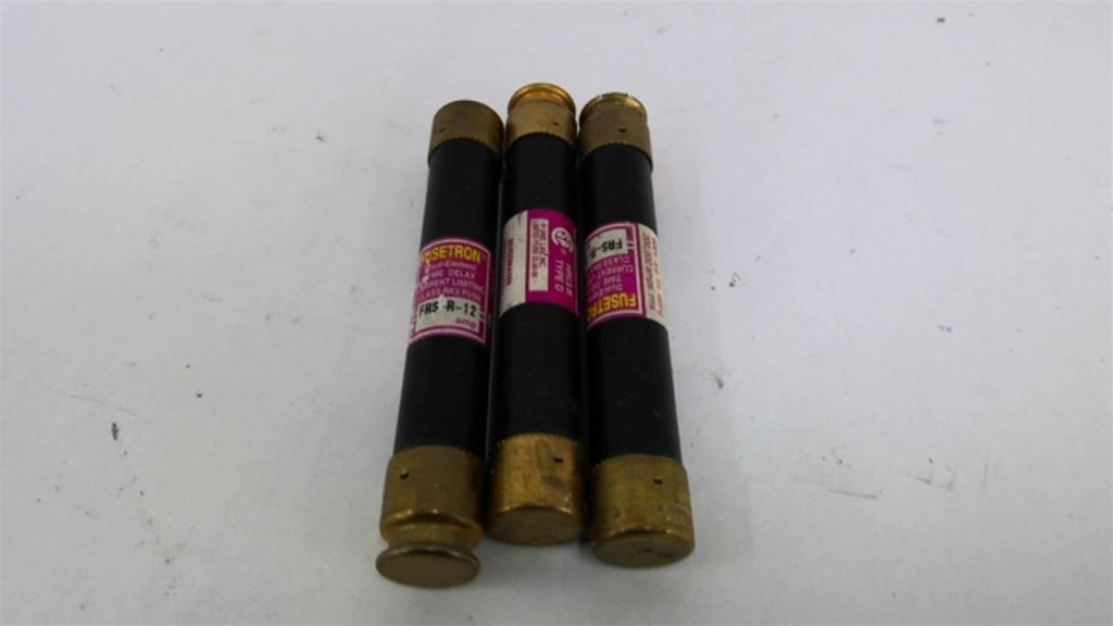 Fusetron FRS-R-12 Fuse 12 Amp Lot Of 3