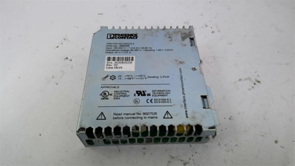 Phoenix Contact TRIO-PS/1AC/24DC/2.5 Power Supply