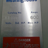 Westinghouse JHF366 600 Amp Fusible Safety Switch 600 Volts Type 12