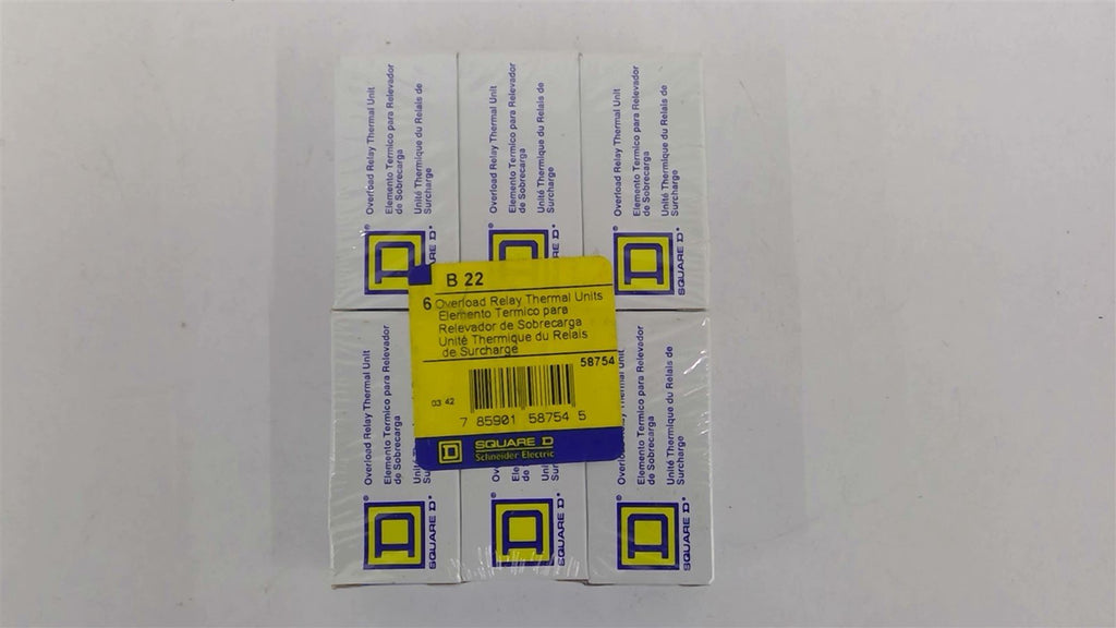 Square D B22 Overload Relay Thermal Units Pack 6