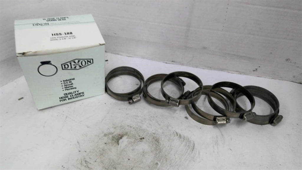Dixon HSS-188 10 Hose Clamps Stainless Steel 9 3/8-12 1/4"