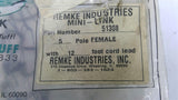Remke 51308 Mini-Link 5 Pole Female 12 ft cord