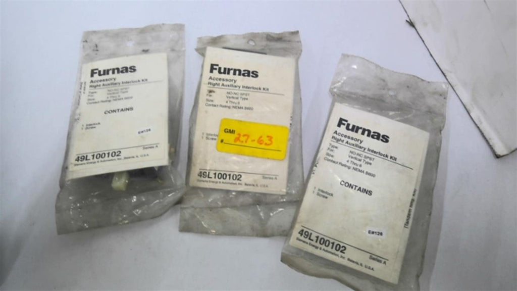 Furnas Left Auxillary Interlock 49L100102 Kit Lot Of 3