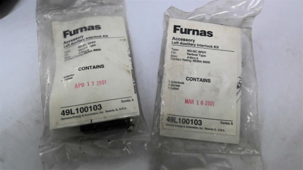Furnas Left Auxillary Interlock 49L100103 Kit Lot Of 2