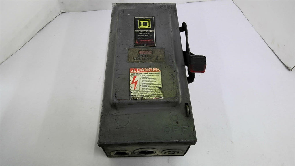 Square D H361 Heavy Duty Fusible Safety Switch 30 Amp 600 Volts