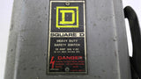 Square D H361 Heavy Duty Fusible Safety Switch 30 Amp 600 Volts