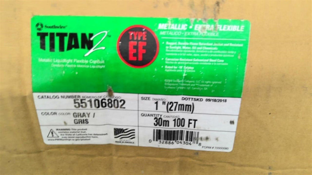 Southwire Titan 2 55106802 Extra Flexible Conduit 1" 100 FT