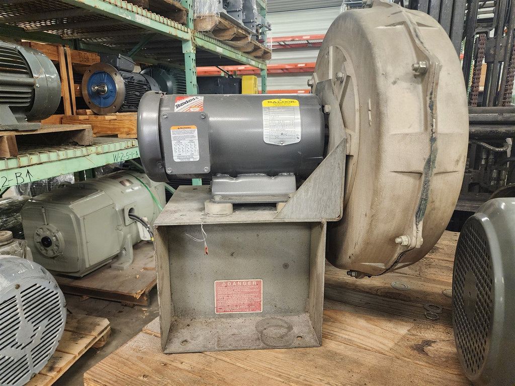 Baldor M3610T 3 Hp AC Motor 230/460 Volts Blower 3600 Rpm 6x7 1/2" ports