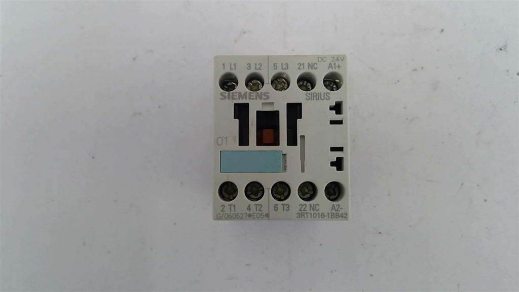 Siemens 3RT1016-1BB42 Contactor 460 Volt 5 Hp 24 Vdc Coil