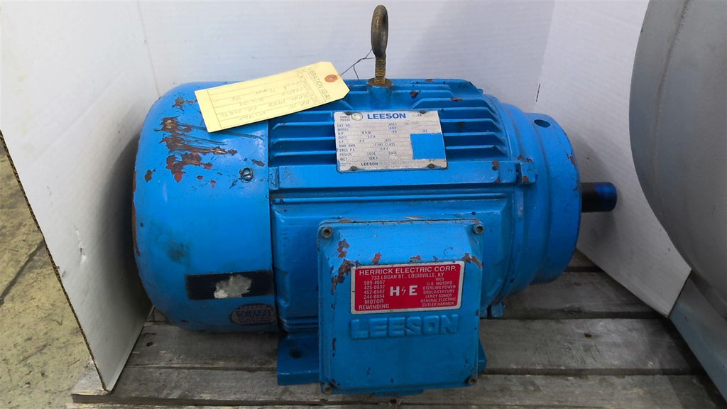 Leeson 150102-60 15Hp AC Motor 1800Rpm 4P 3Ph 254TC 208-230/460V 60Hz