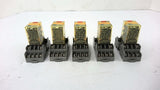 Idec RU4S-A110 Relay 250 Vac with Base Lot Of 5