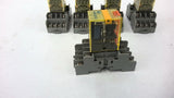 Idec RU4S-A110 Relay 250 Vac with Base Lot Of 5