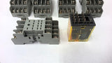 Idec RU4S-A110 Relay 250 Vac with Base Lot Of 5
