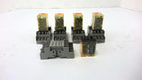 Idec RU4S-A110 Relay 250 Vac with Base Lot Of 5