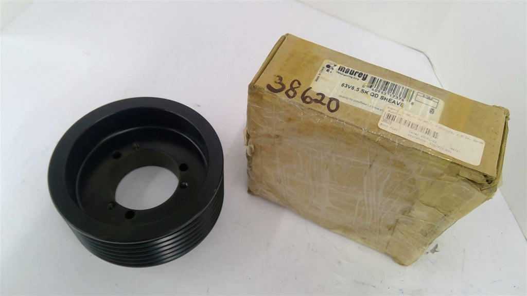 Maurey 63V6.5 SK QD Pulley 6 Groove 3V Belt Width 6.5" OD uses SK Bushing