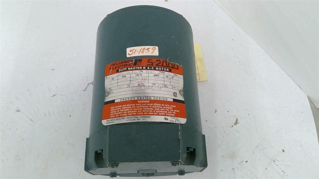 Reliance P48H1310R-YX 1/4HP AC Motor 1200 RPM 6P 48 FR 230/460V 60HZ