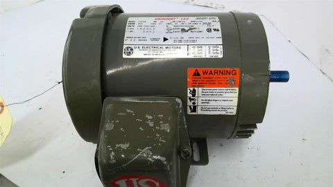 US Motors F008B 1/2HP AC Motor 1800 RPM 4P 3PH 56C 208-230/460V TE ENCL 60HZ
