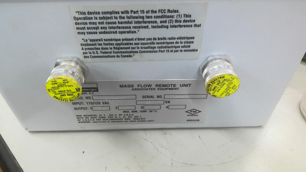 Schlumberger M050 81210 Mass Flow Pump W Remote Unit 230 PSI