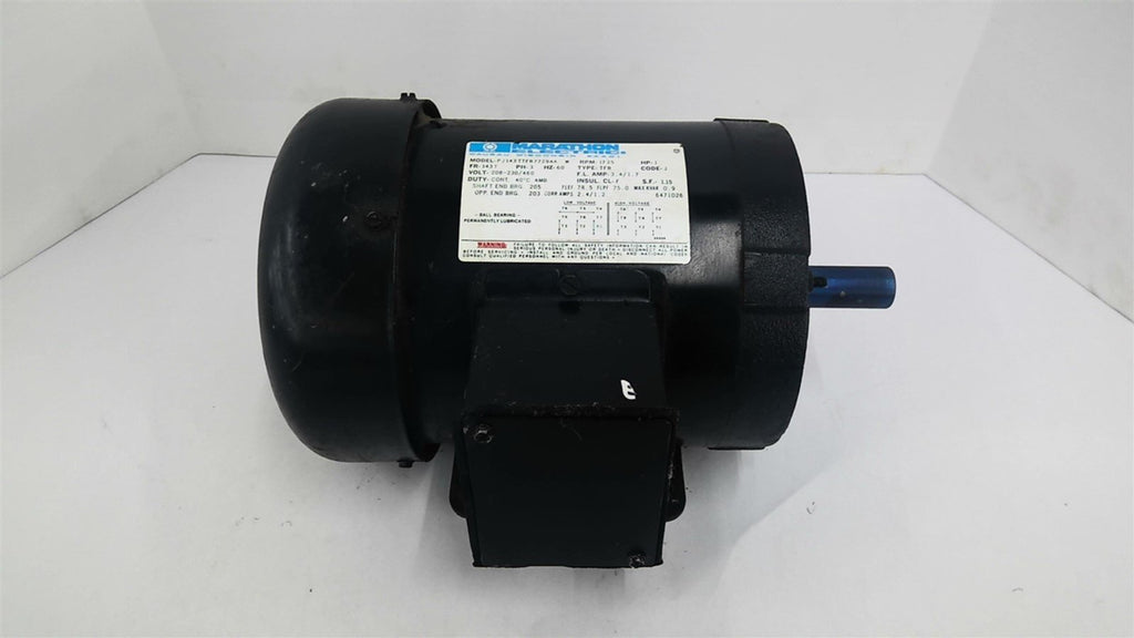 Marathon PJ143TTFR7729AA 1hp AC Motor 1800rpm 4p 3ph 143T 208-230/460v 60hz