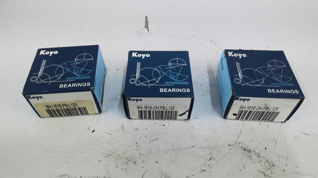 Koyo BH-1616-OH;PB;L125 Bearing Lot of 3