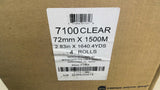Intertape 7100 Clear Tape Rolls 72mm X 1500m 2.83" x 1640.4 Yards
