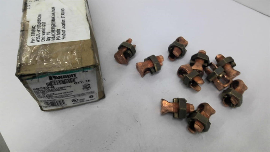 Panduit SBC2/0-Q Split Bolt Connector Lot Of 10