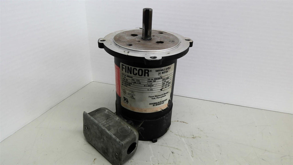 Fincor 9302509TN 1/4hp DC Motor 1800rpm 4p 3ph 56C 220v