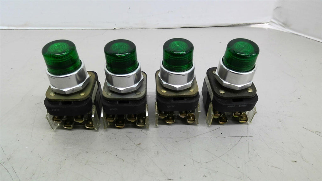 Allen Bradley 800T-PT16 Green Pushbutton Lot of 4