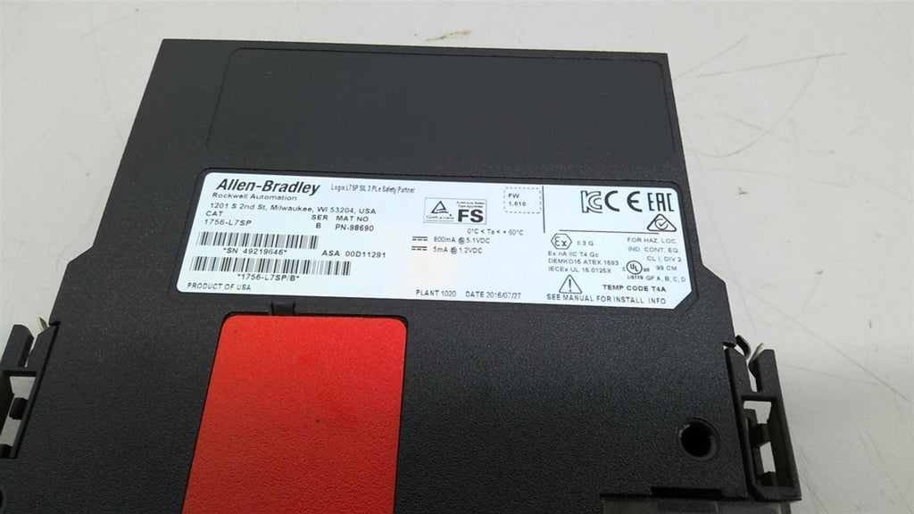 Allen Bradley 1756-L7SP Logix Safety Partner