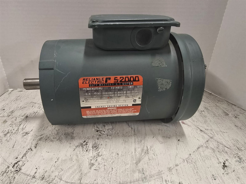 Reliance P14H1447TYU 1.5HP AC Motor1800rpm 4P 3PH FC145TC 208-230/460-480V TEFC