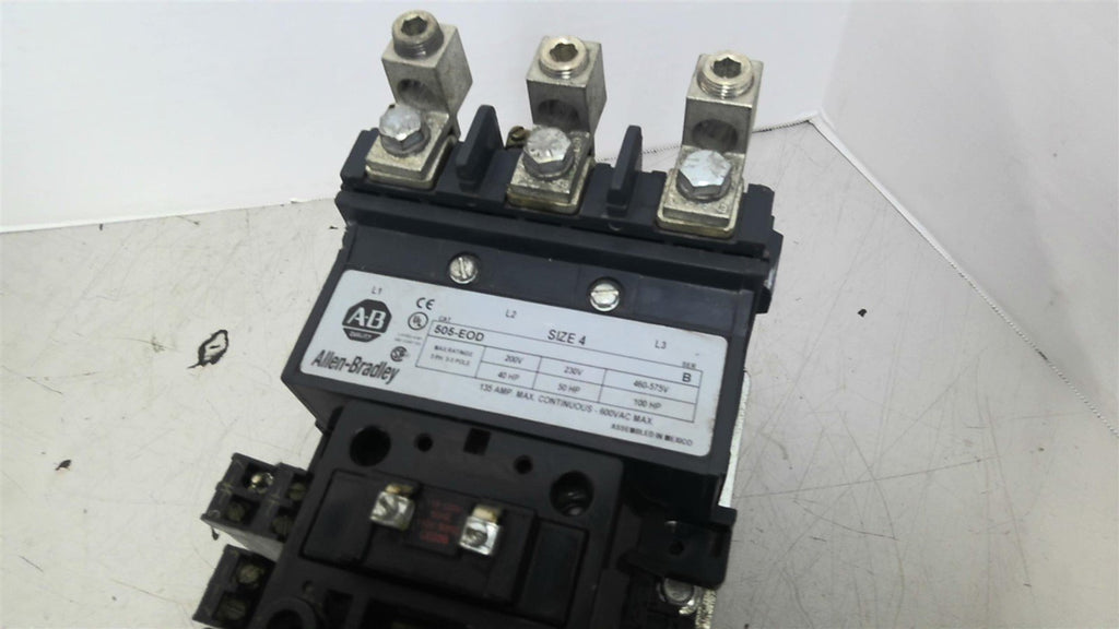 Allen Bradley 505-EOD size 4 Starter 460 Volts 100 HP