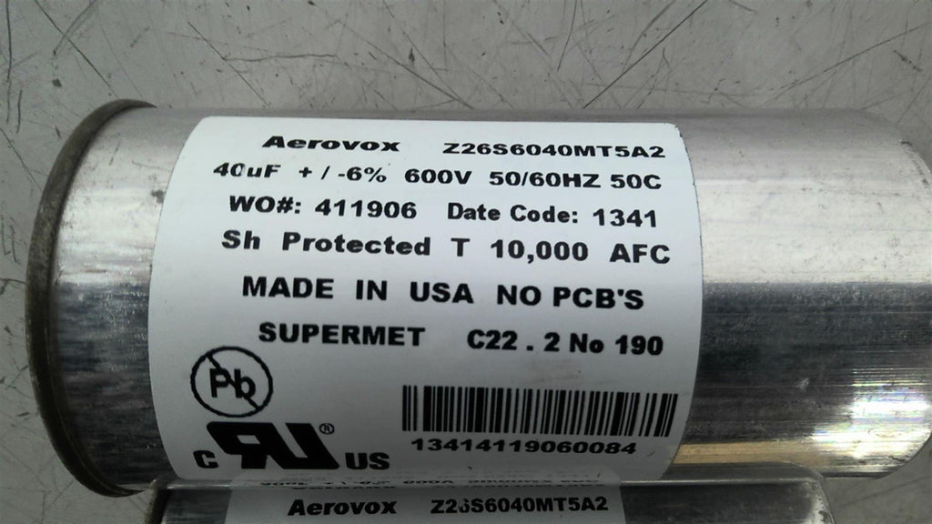 Aerovox Z26S6040MT5A2 Capacitor Lot Of 2