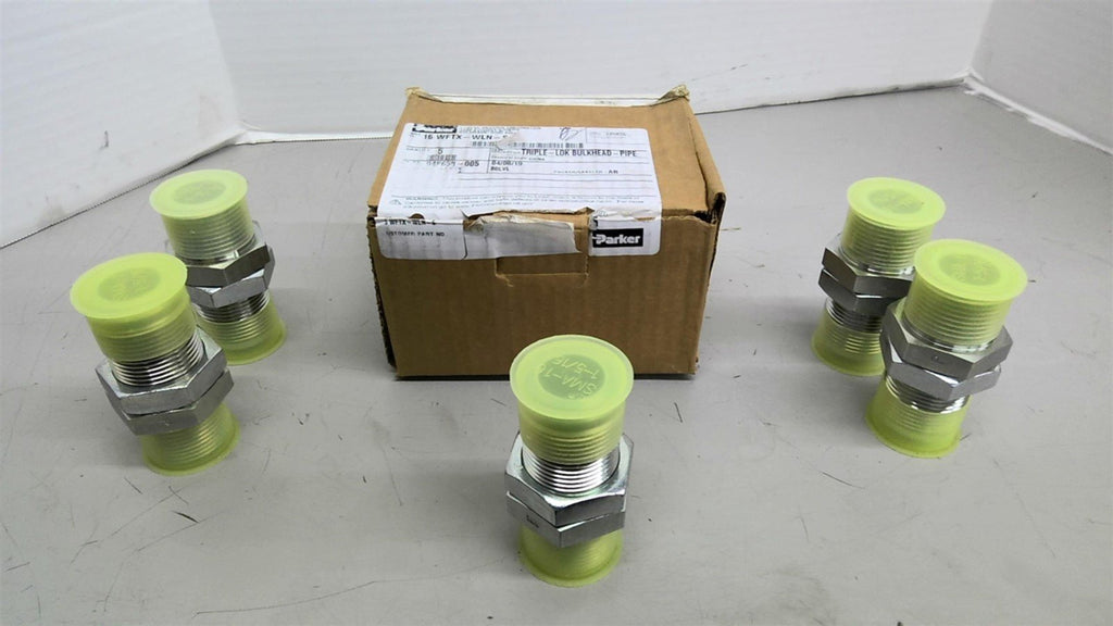 Parker 16-WFTX-WLN-S Triple-Lok Bulkhead-Pipe Box of 5