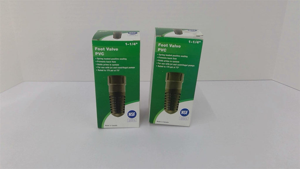 ProPlumber PVC Foot Valve 1 1/4" Lot of 2