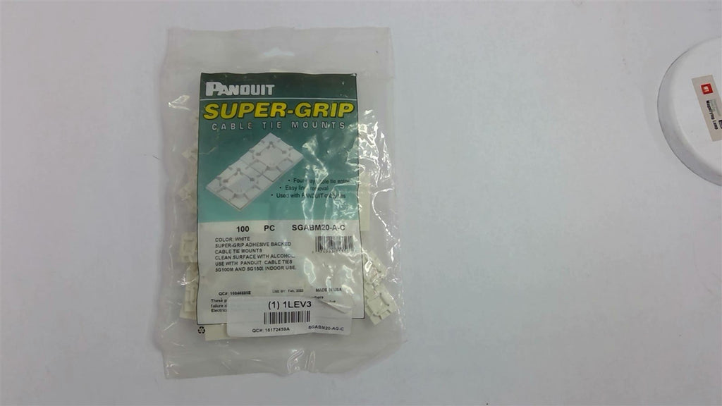 Panduit AGABM20-A-C Super-Grip Cable Tie Mounts Lot of 100