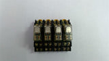Omron GSR-2 SND Relay 24VDC 5A Lot of 4 With Socket Base