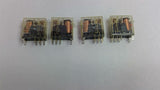 Omron GSR-2 SND Relay 24VDC 5A Lot of 4 With Socket Base