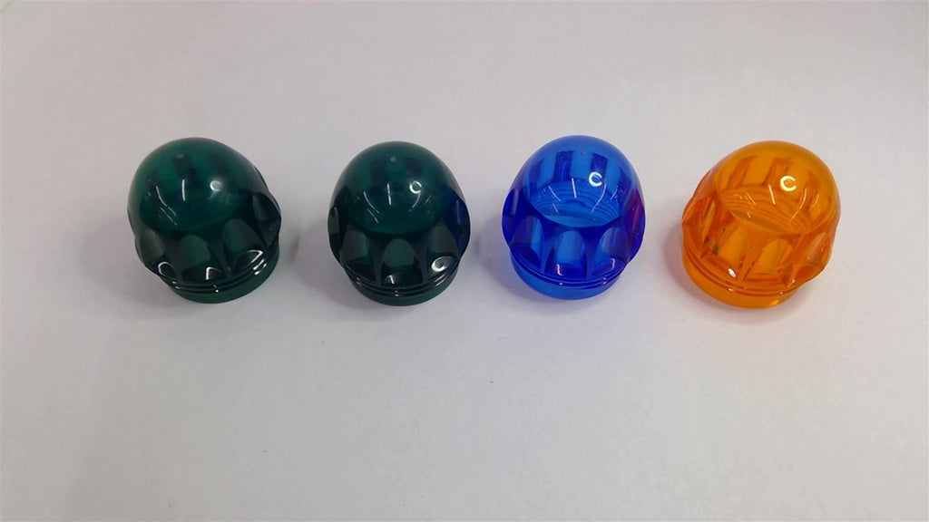 Indicator Light Cap Lot of 4-2 Green 1 Blue 1 Orange