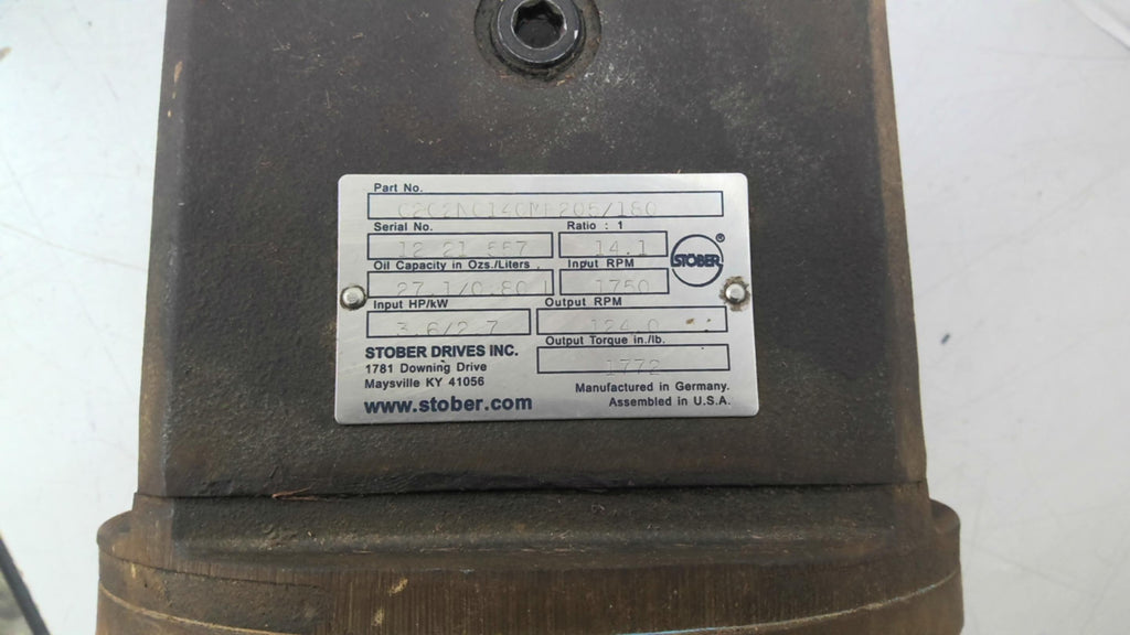 Stober C202N0140MF205/180 14:1 Ratio3.6 Input HP