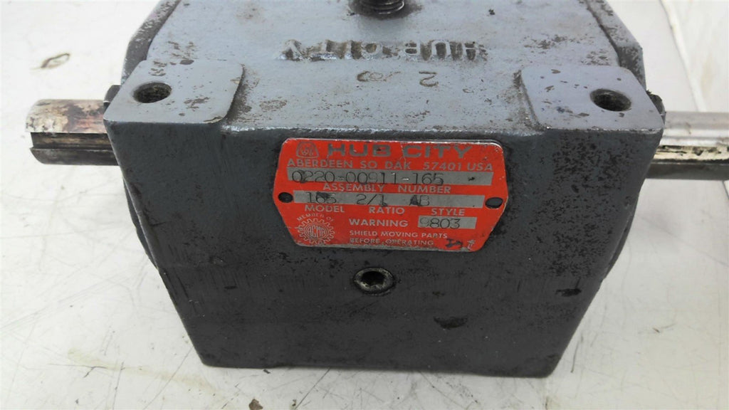 Hub City 0220-00911-165 Gear Reducer 2:1 Ratio Model 165