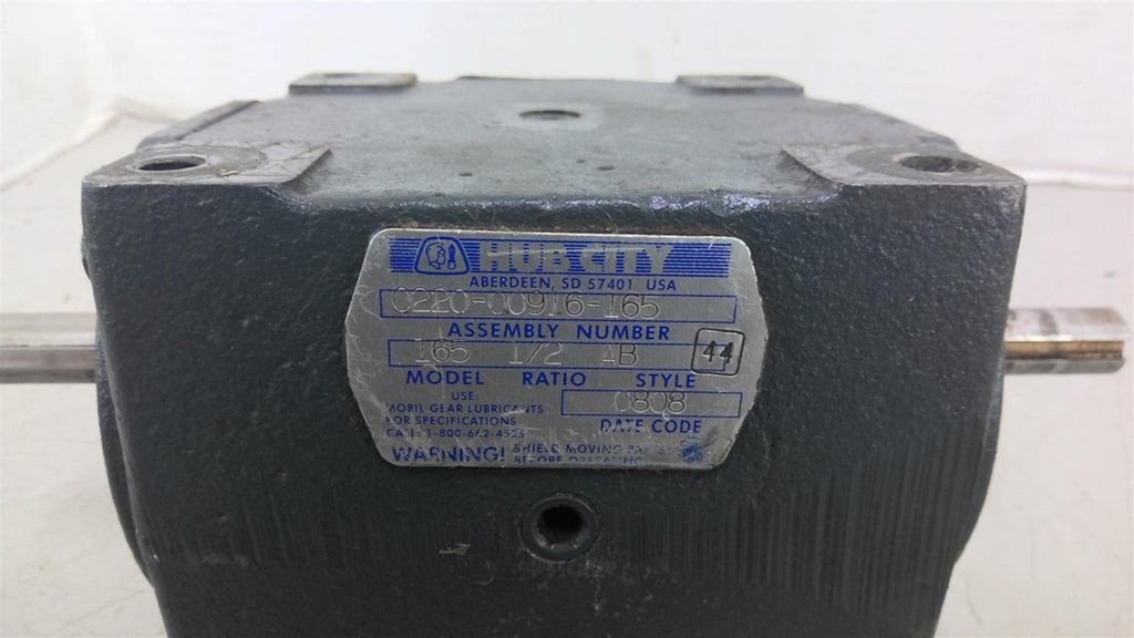 Hub City 0220-00916-165 Gear Reducer Model 165 1:2 Ratio
