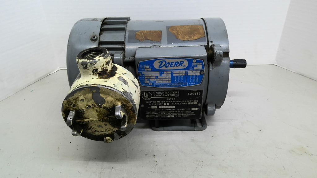 Doerr LR-19363 1/3hp AC Motor 1800rpm 4p 3ph 56C 230/460v 60hz