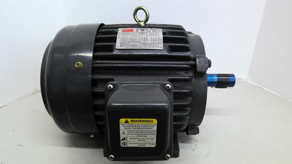 Dayton 3KV77G 3hp AC Motor 1800rpm 4p 3ph 182T 208-230/460v TEFC 60hz