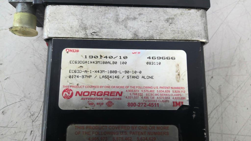 Norgren EC63DGA1X43M180AL90 Pwer Clamp