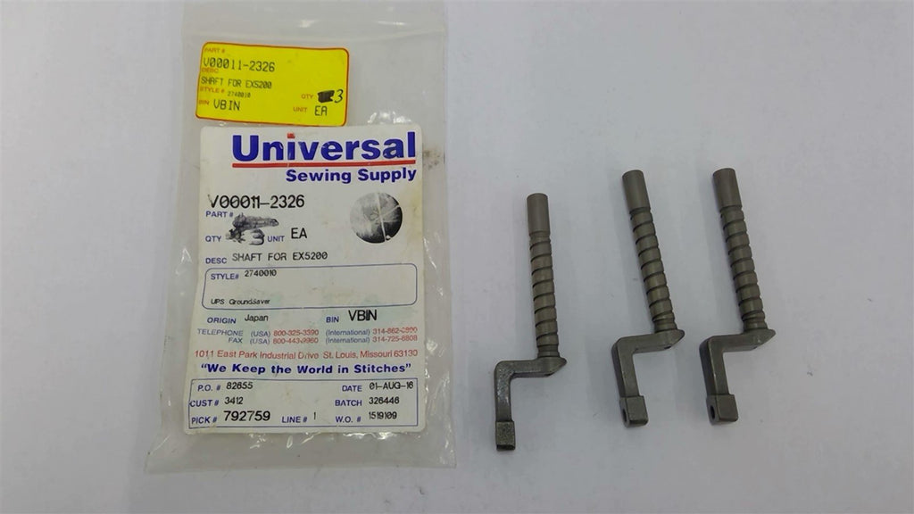 Universal Sewing Supply V00011-2326 Shaft For Ex5200 Lot of 3