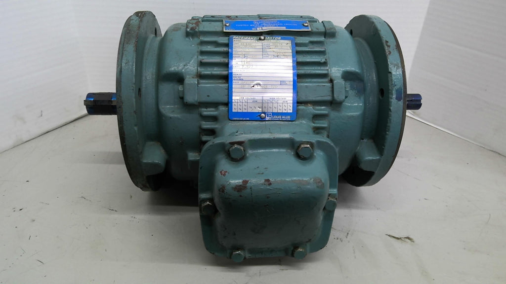 Louis Allis 2J14771001 2hp Pacemaker Motor 1200rpm 6p 3ph 182TC 230/460v