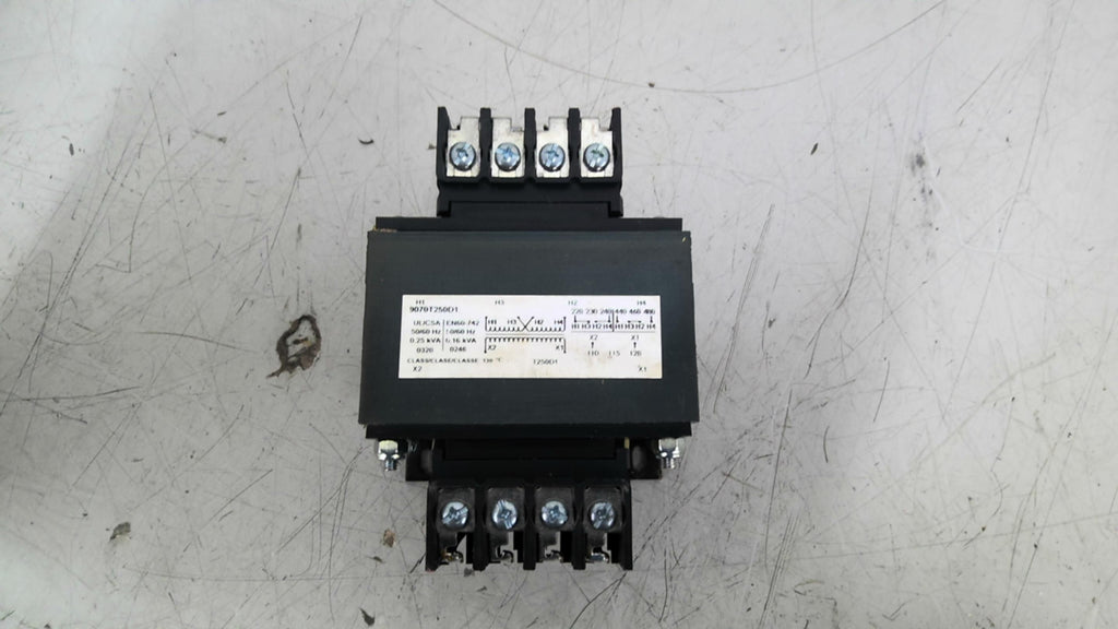 Square D 9070T250D1 Transformer 0.25kVA 230/460 Pri 110/120 Sec