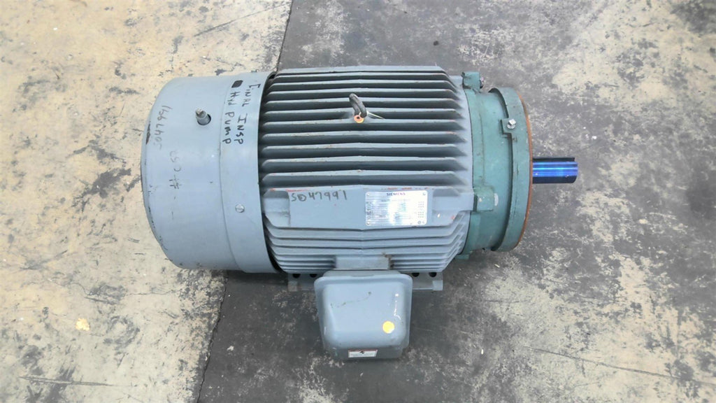 Siemens 1LA03244F021 40 HP AC Motor 1800RPM 4P 3 Phase 324TC 230/460V TEFC 60HZ