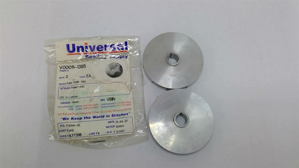 Universal Sewing Supply V00011-1395 Fan For S52 Lot of 2